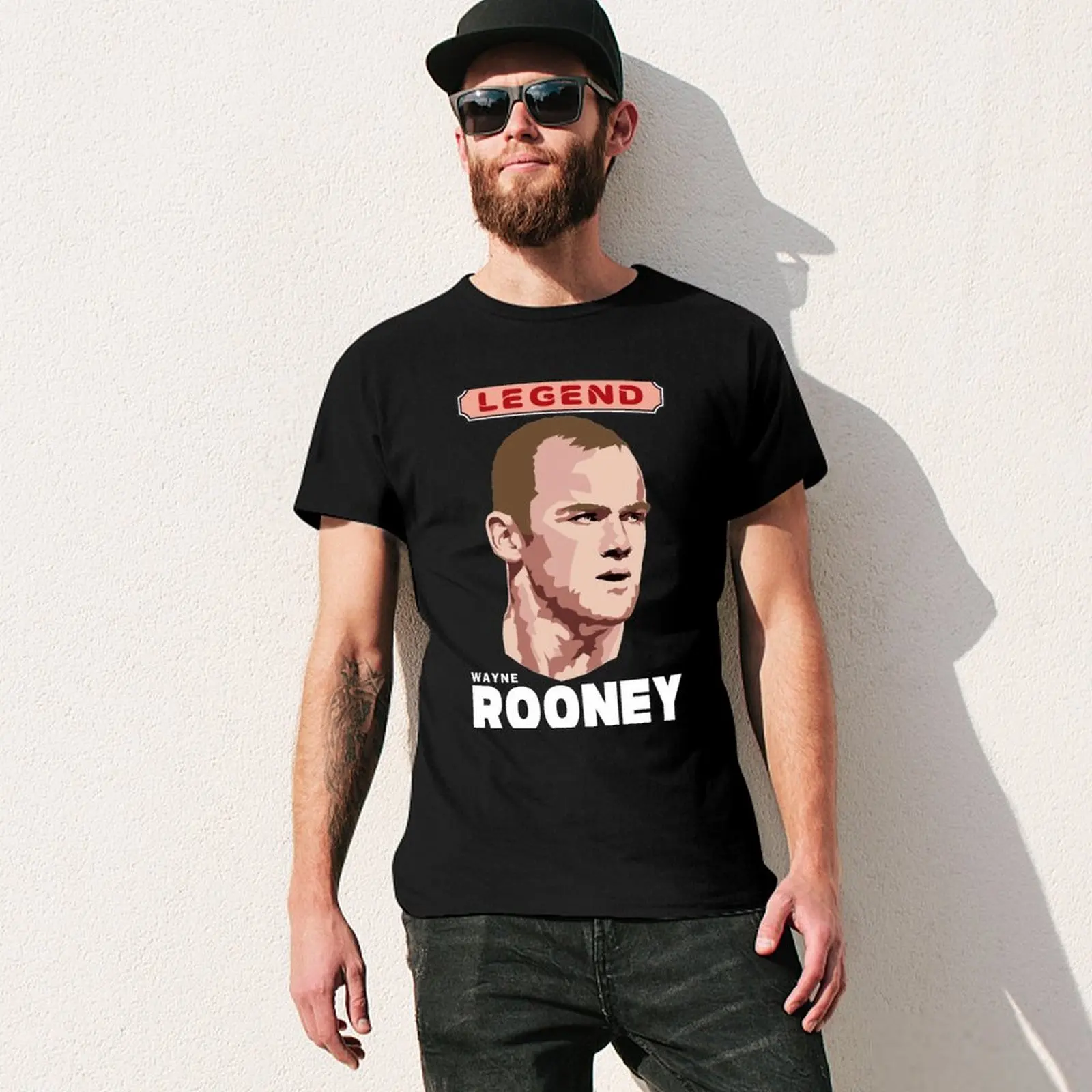 Фото Wayne Rooney - футболка Football Legend, футболки с аниме, роскошные дизайнерские футболки, футболка с аниме, мужские футболки с рисунком в стиле хип-хоп №3