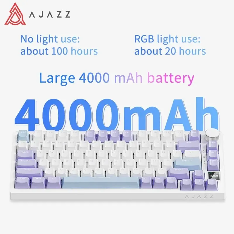 Фото Клавиатура Ajazz Ak820 игровая механическая, 82 клавиши, Bluetooth, 2,4 ГГц №4