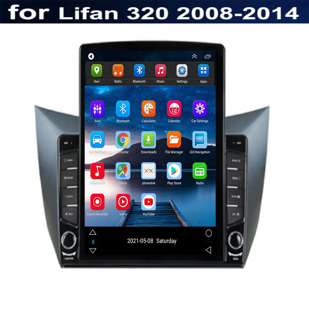 Фото Автомобильный радиоприемник типа Tesla для LIFAN 320 2009 2010 2011 2012 Android14 2 Din, мультимедийный видеоплеер, стерео беспроводной Carplay, авторадио №4