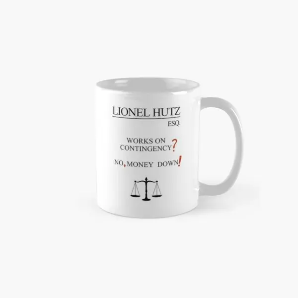 Классическая кружка-карточка Lionel Hutz, круглая чашка с изображением, подарки для чая, простой дизайн, печать на кофе, посуда для напитков, фото