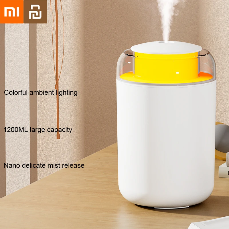 Увлажнитель воздуха Xiaomi Youpin с большим туманом, освежитель воздуха с распылителем эфирных масел для ароматерапии, ночник с цветным освещением для дома