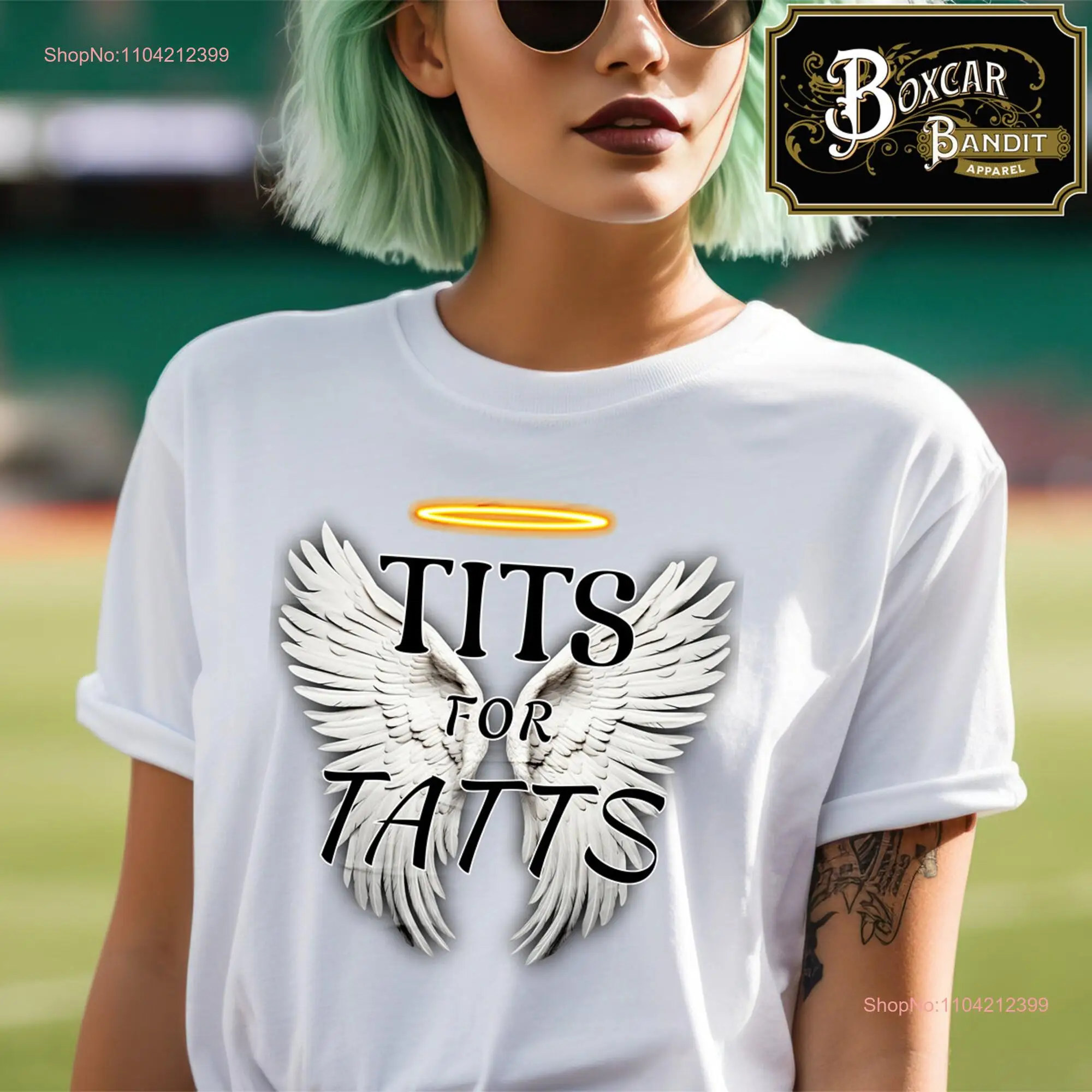 Рубашка Tits For Tatts с татуировкой ангела T Funny Titties крылья для влюбленных Мама друг с длинными или короткими рукавами