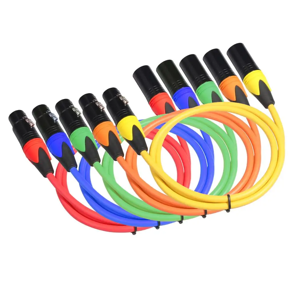 Патч-кабель для микрофона XLR длиной 1,8 м, 5 цветов