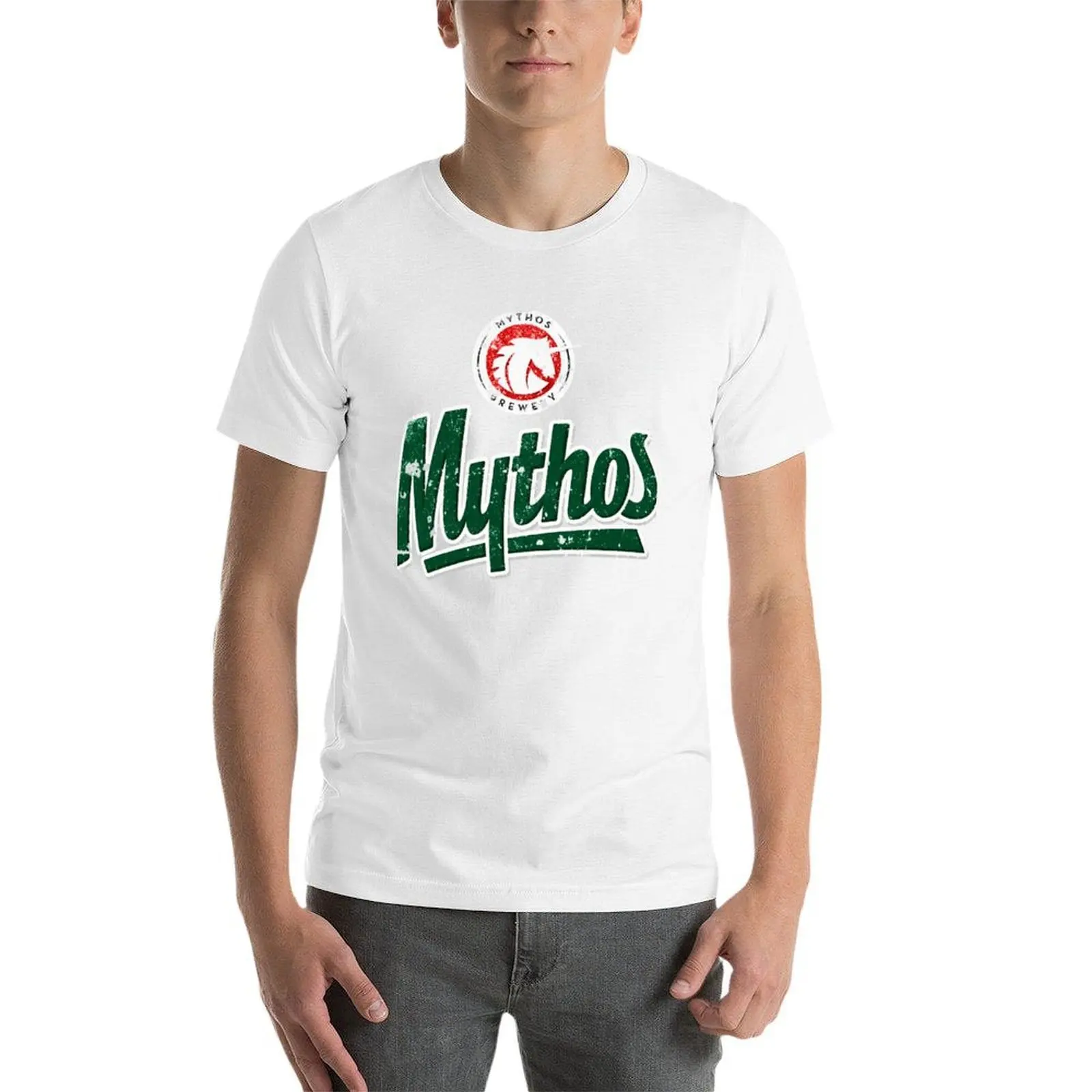 Фото Футболка Mythos Greece World Beer, мужская футболка, летние хлопковые футболки, футболка высокого качества №4