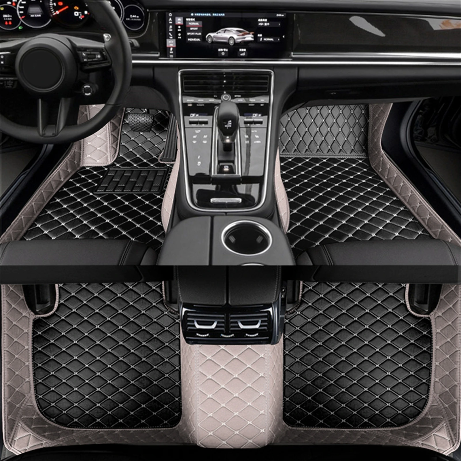 Фото Автомобильный напольный коврик для Mercedes Benz ML Class W166 2012-2016 W164 G Class W463 GLK, интерьерные аксессуары из искусственной кожи №5