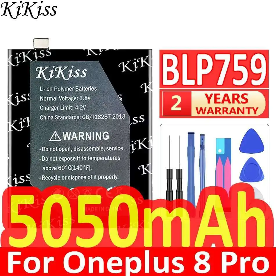 Сменный аккумулятор премиум-класса 5050 мАч для мобильного телефона Oneplus 8 Pro One Plus 8Pro BLP759, высокая емкость
