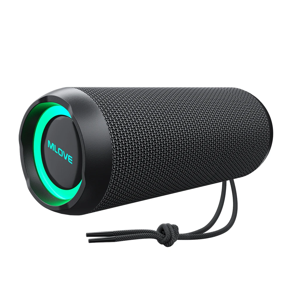 Pop MLOVE E6-L Уличный Bluetooth-динамик с BassUp в одно касание, водонепроницаемость IPX7, карта Micro SD, разъем AUX, временем воспроизведения 37 часов, подсветка RGB