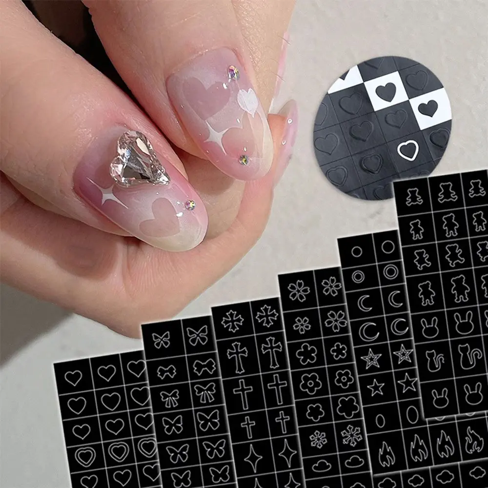 DIY дизайн салонные принадлежности украшения наклейки для штамповки ногтей дизайн ногтей аэрограф трафареты шаблон для дизайна ногтей забавные принты наклейки (art.: 3920cfed2f129) - 3920cfed2f129