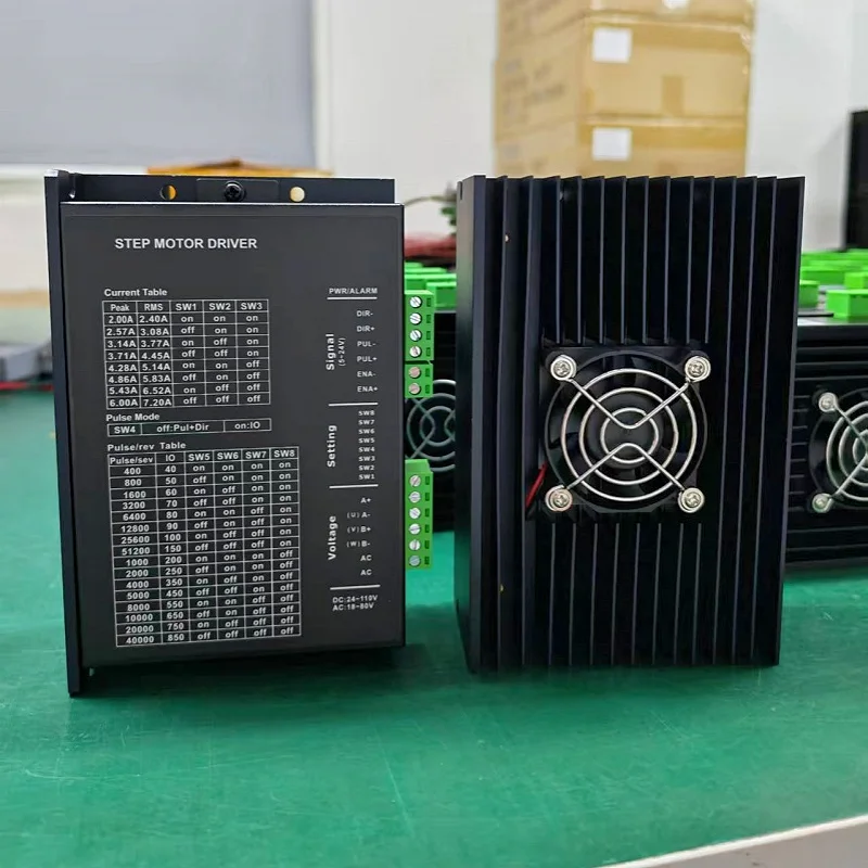 Фото Драйвер двигателя микрошагового двигателя DM860, напряжение питания AC18-80V DC24-110V 200KHZ 8,4A, шаговый двигатель для Nema34 №5