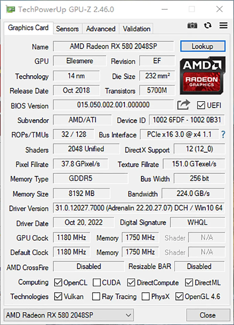 Графический процессор MLLSE AMD RX 580 8 ГБ 2048SP GDDR5, видеопамять, двойной вентилятор, кулер VR (art.: 3920c7da2d5c6) - 3920c7da2d5c6