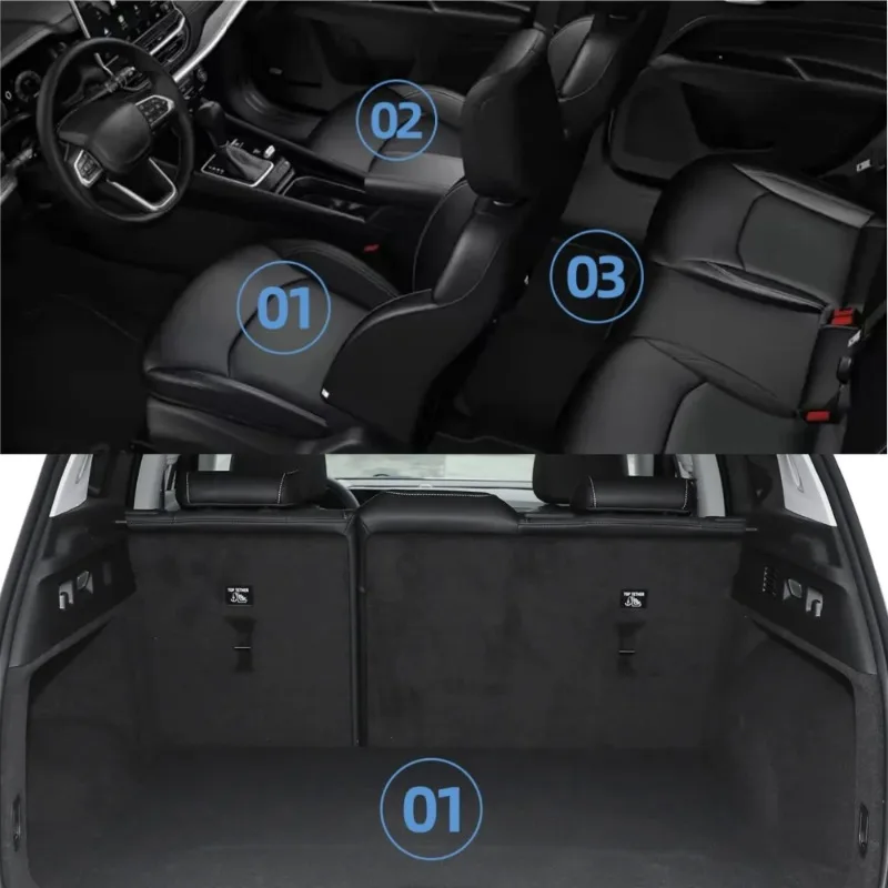 Фото Для Subaru Solterra для Toyota BZ4X 2023 2024 2025 TPE 3D автомобильные коврики грузовой вкладыш багажник/накладка на спинку водонепроницаемый черный №3