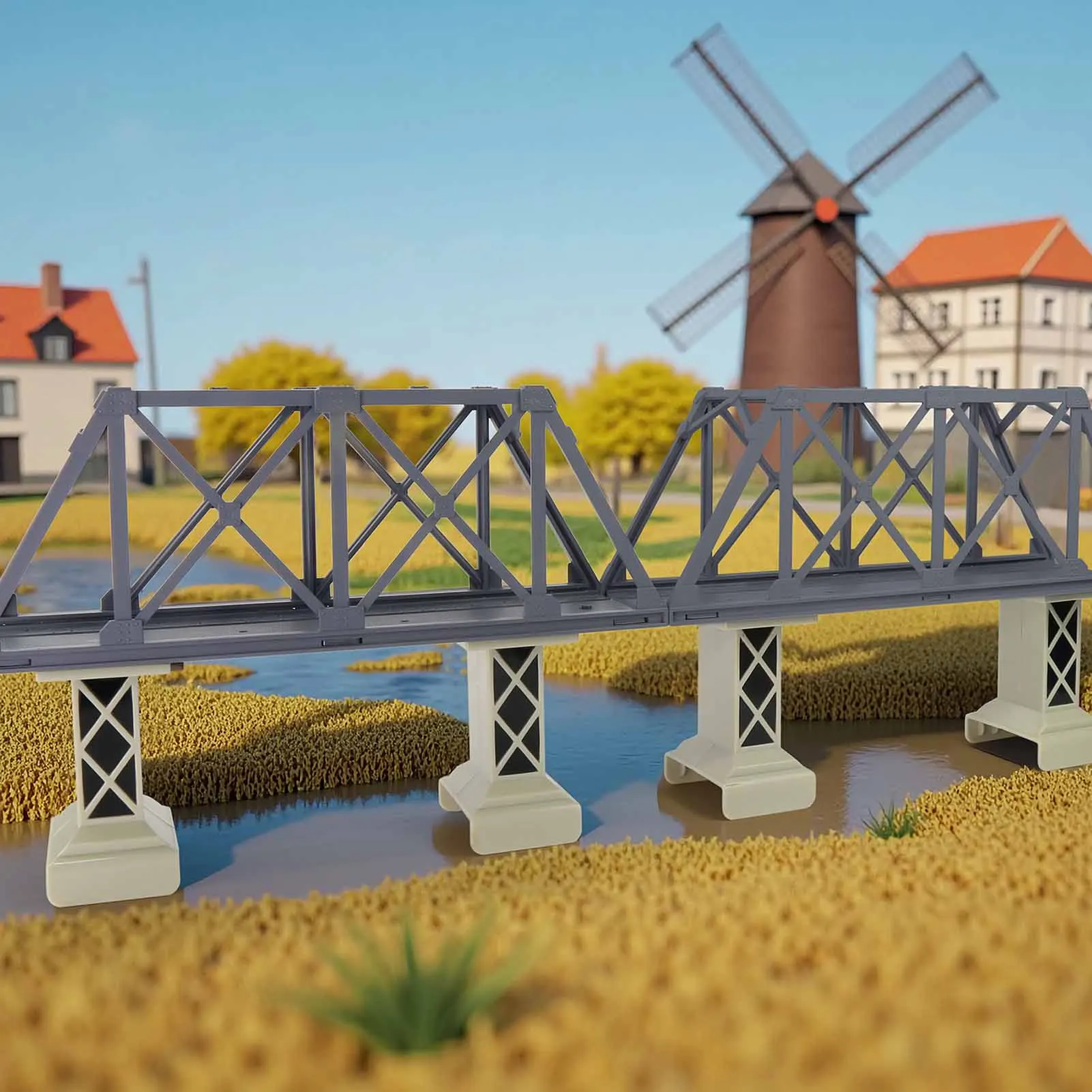 Evemodel HO Масштаб 1:87 Модель High Trestle Rail Bridge Kit для моделей гусеничных моделей поездов QLF46 (не в сборе)