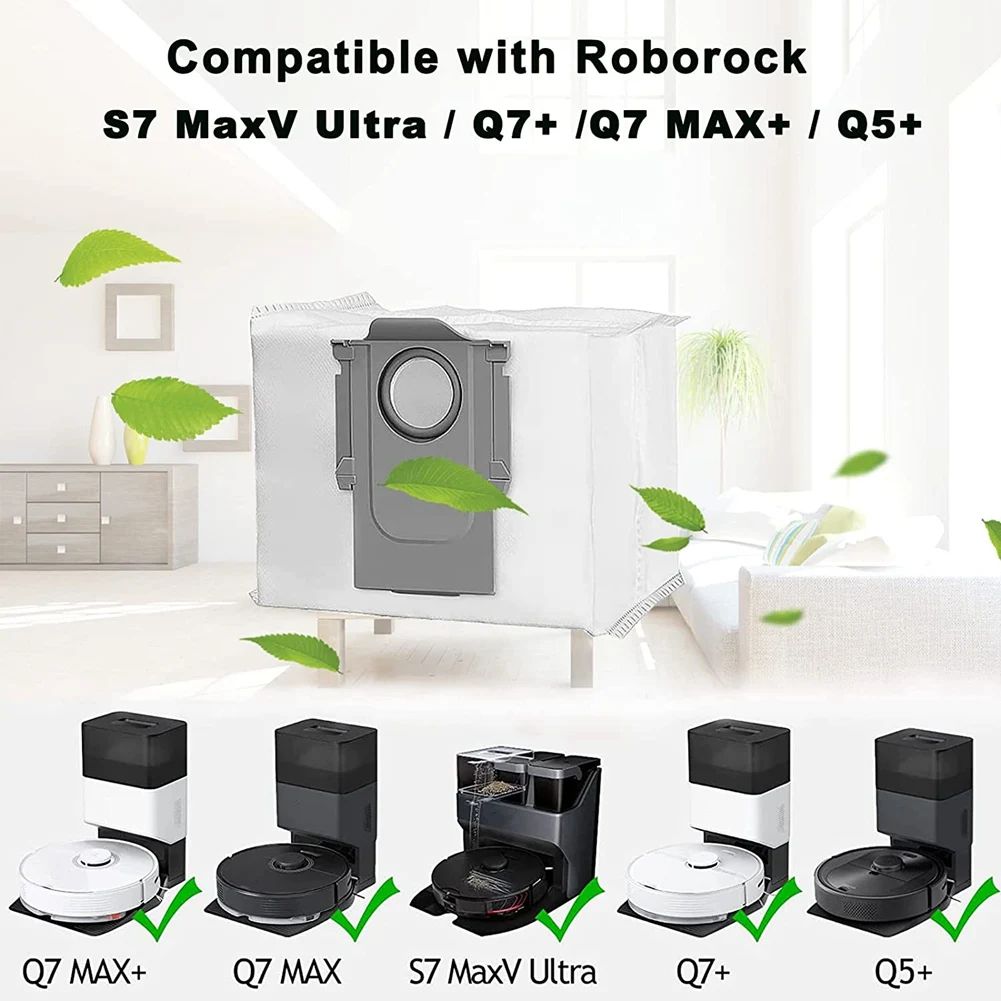 Фото Пылесборники для Roborock Q7 Max /Q7 Max + / Q7 Max Plus, мешки для пылесоса Roborock S7 MaxV Ultra/S7 Pro Ultra, 12 упаковок №4