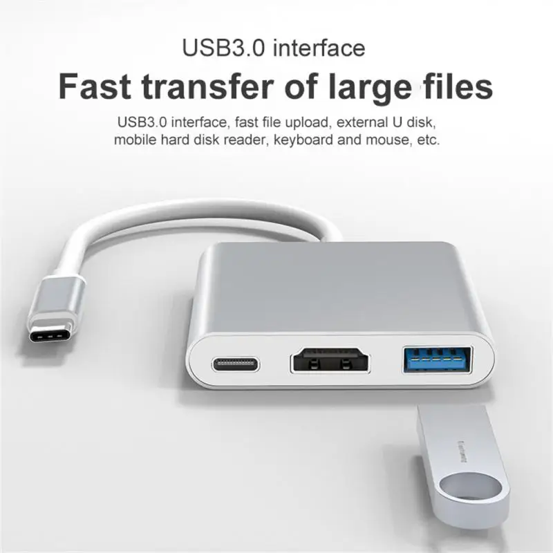 Фото Адаптер для зарядки, совместимый с USB 3,0, Type C и HDMI №3