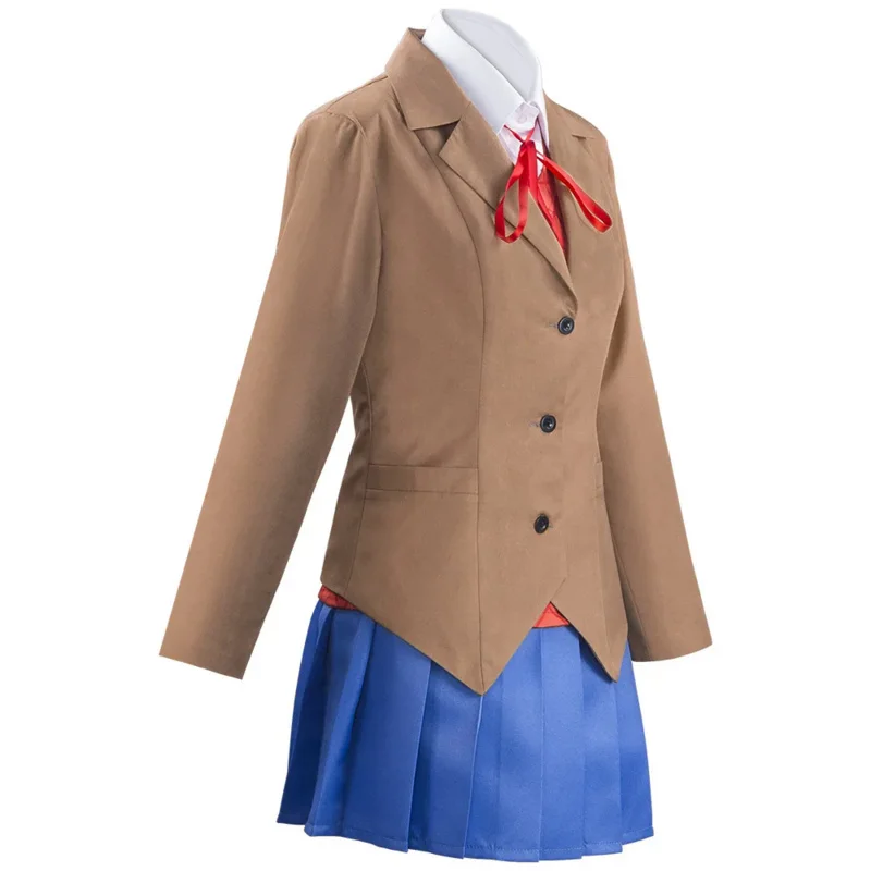 Фото 2021 Косплей-костюм Sayori Yuri Natsuki Monika, Doki Literature Club, наборы, школьная форма, аниме, Хэллоуин, одежда для женщин №5