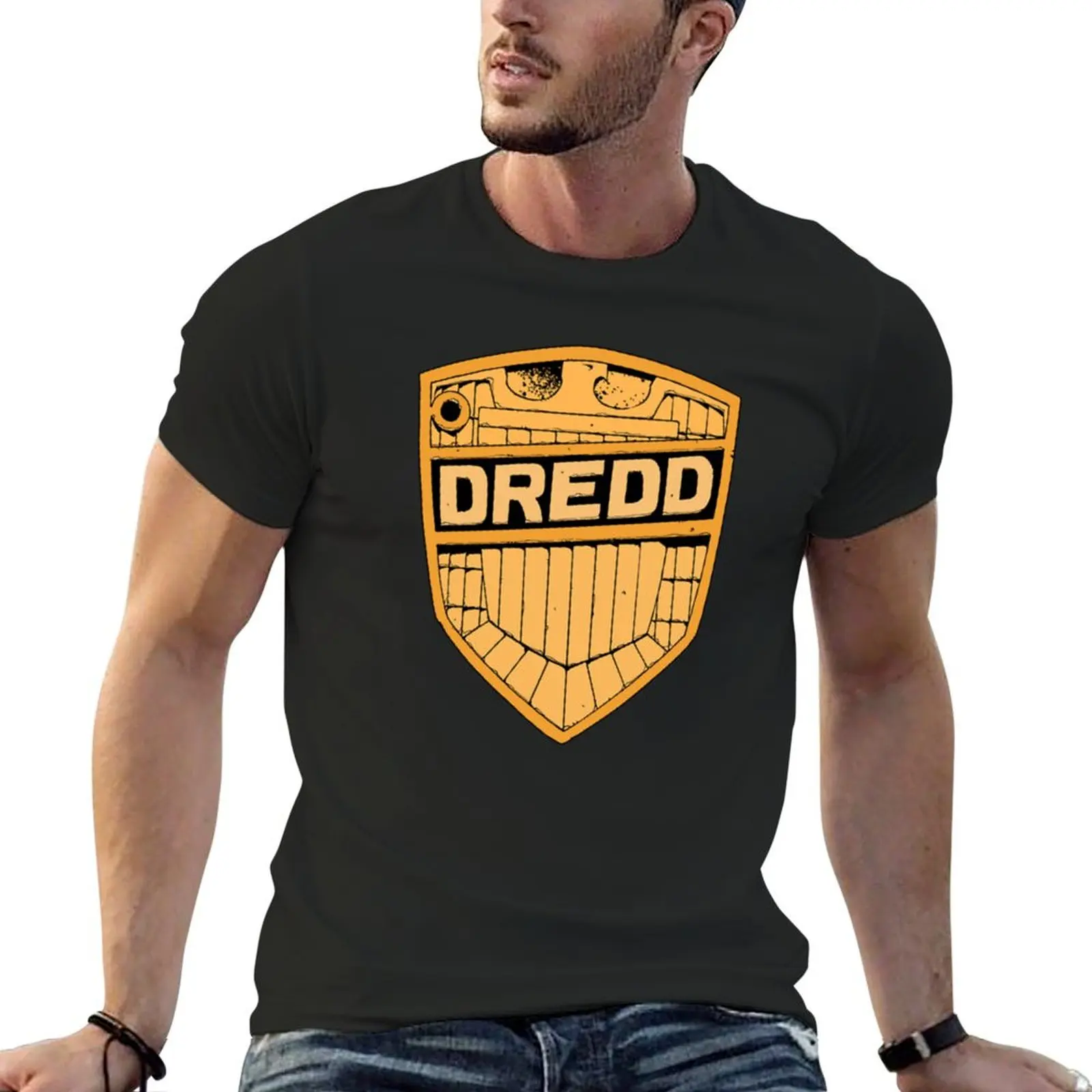 Dredd футболка funnys футболки рубашки Графические футболки мужская одежда