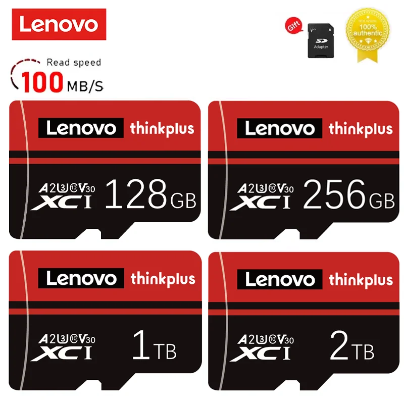 Оригинальная карта памяти Lenovo на 1 ТБ, Ранняя высокоскоростная карта Micro TF SD на 512 ГБ, SD-карты V60 U3, TF-карта для Nintendo Switch Ps4 Ps5 Game