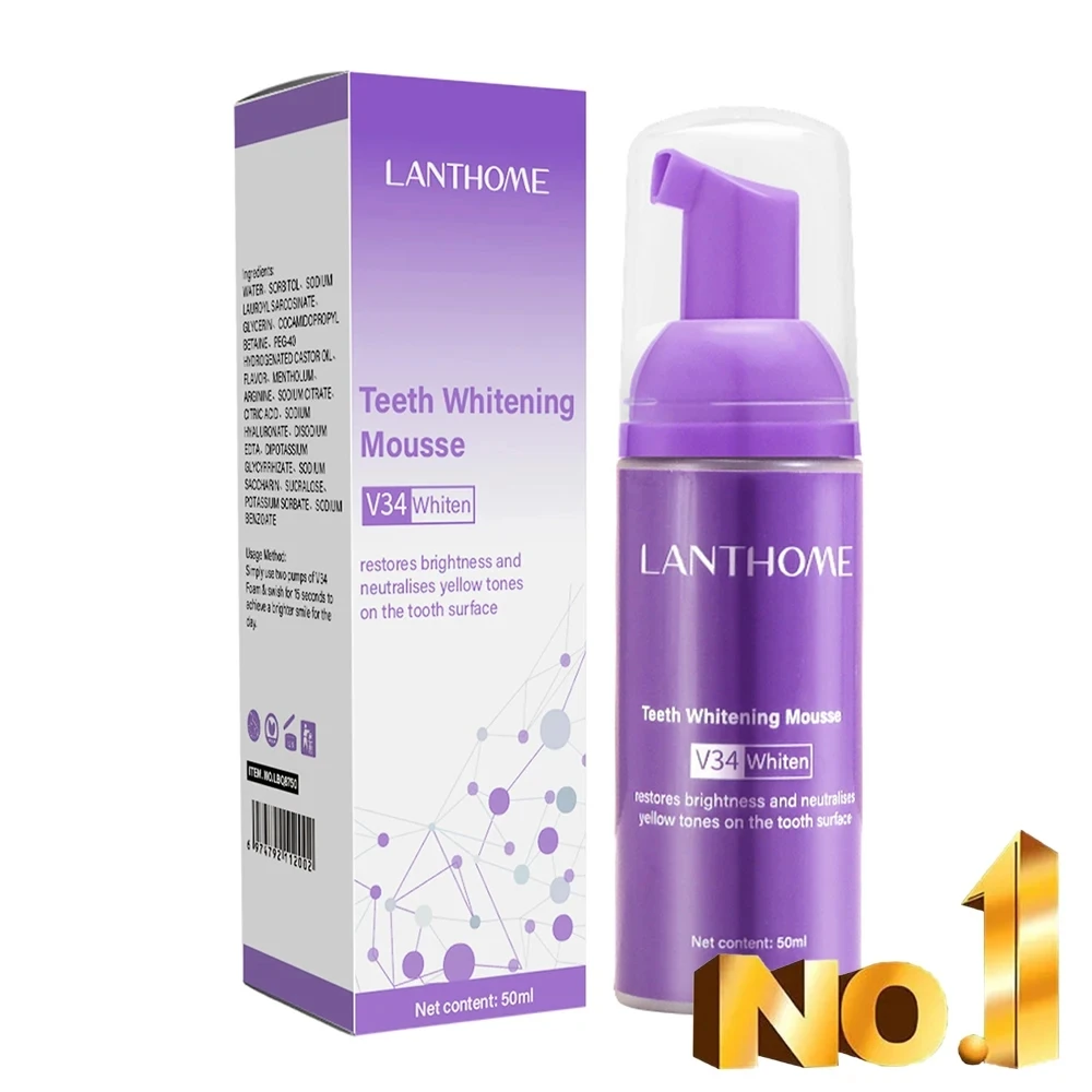 Зубная паста V34 Mousse эффективно очищает, отбеливает зубы, мощно удаляет зубную пасту (art.: 3920c4e152d10) - 3920c4e152d10
