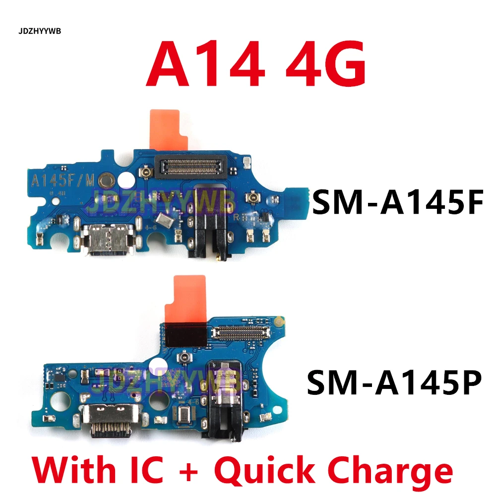 USB-порт для зарядки, разъем для док-станции, зарядная плата для Samsung Galaxy A14 A145 SM-A145F A145P, зарядная плата, гибкий кабель 15 Вт