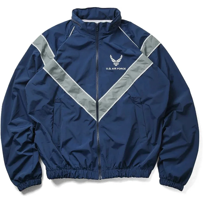 US Air Force IPTU Nylon PT Физическая тренировочная куртка для фитнеса с капюшоном для бега, отражающая софтшелл, уличная ветровка для мужчин