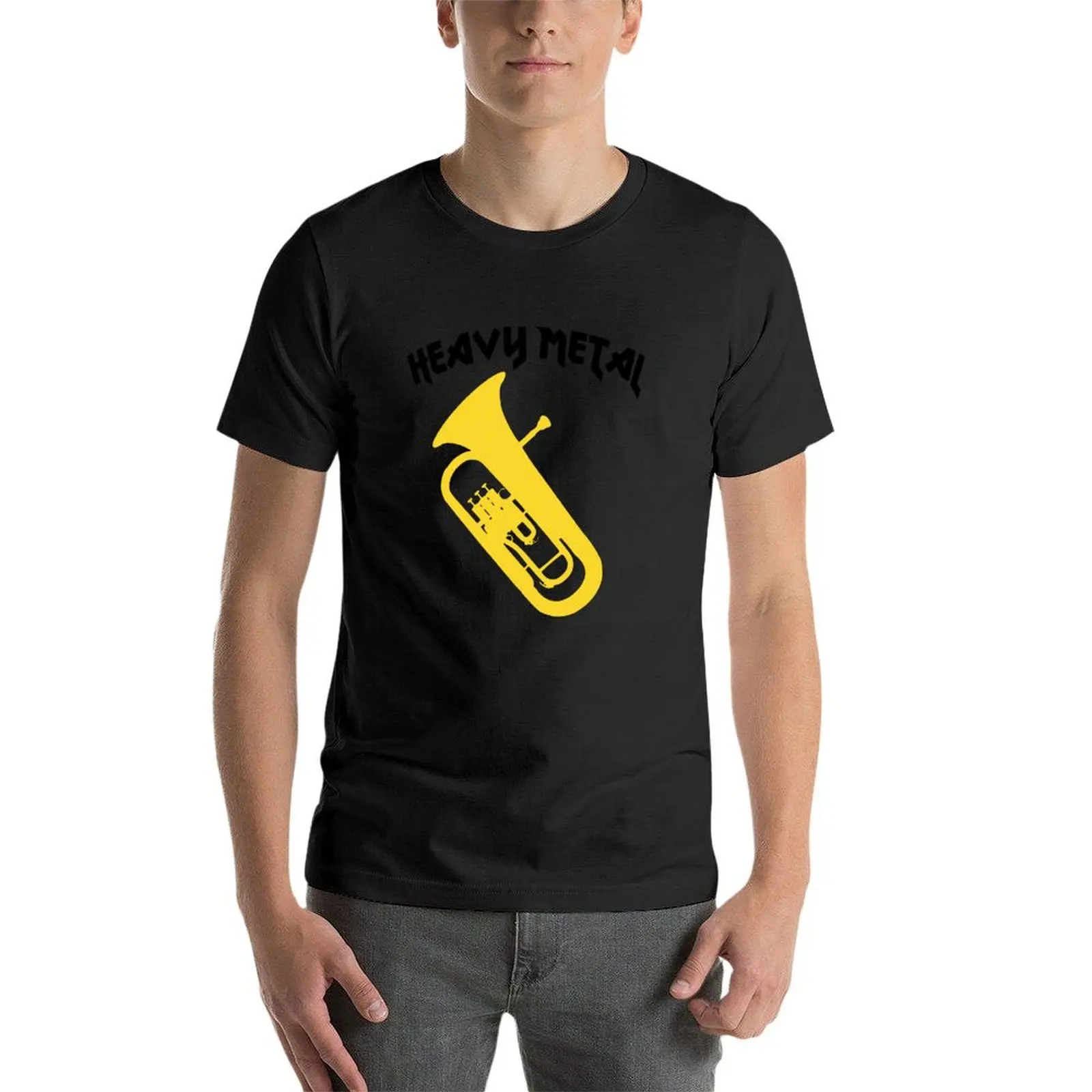 Фото Футболка Euphonium - HEAVY METAL-смешной Euphonium/ Baritone подарок идея Футболки Большие размеры кавайная одежда Аниме мужские тренировочные рубашки №4