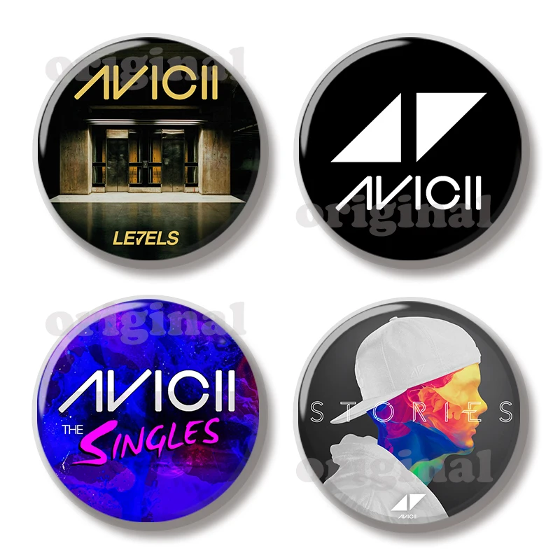44 мм булавка с логотипом Avicii, мягкая булавка на пуговицах, ювелирные изделия, креативный значок, мультяшная брошь, булавка для лацкана, сумка, украшение для шляпы, подарок