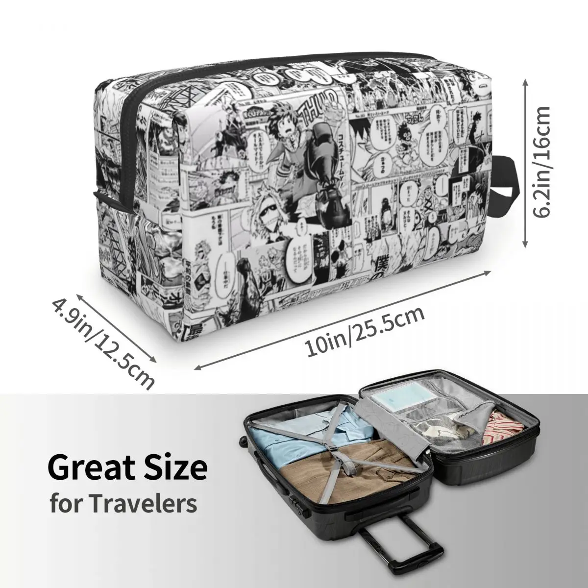 Фото My Hero Academia Манга Коллаж Косметичка Органайзер для хранения косметики Dopp Kit Туалетные принадлежности Косметичка для женщин Красота Пенал №2