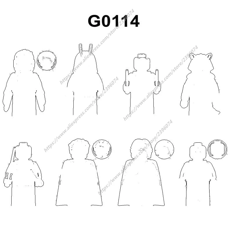 Фигурки-конструкторы G0114 GH0105 GH0106 GH0107 GH0108 GH0109 GH0110 GH0111 GH0112, 1 шт.