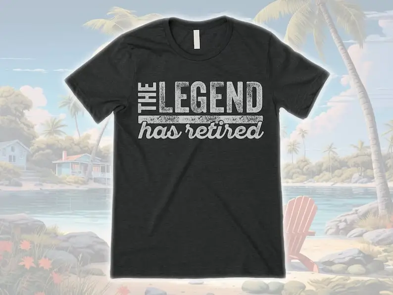 Футболка с надписью «The Legend Has на пенсию»