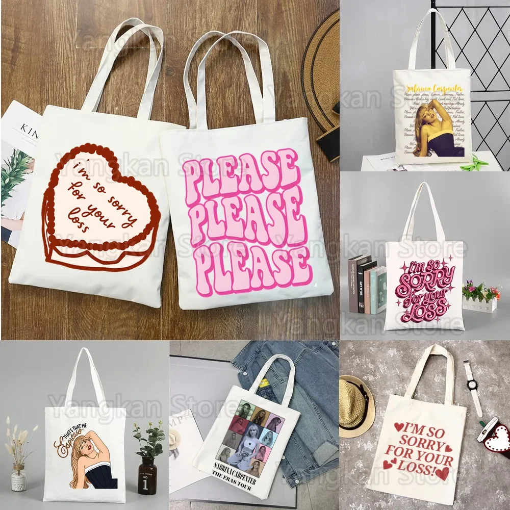 Я Sorry for Your Loss Sabrina Tote Bag Эко-сумка для покупок Большая вместительная складная пляжная сумка-шоппер Плотник Пожалуйста, холст