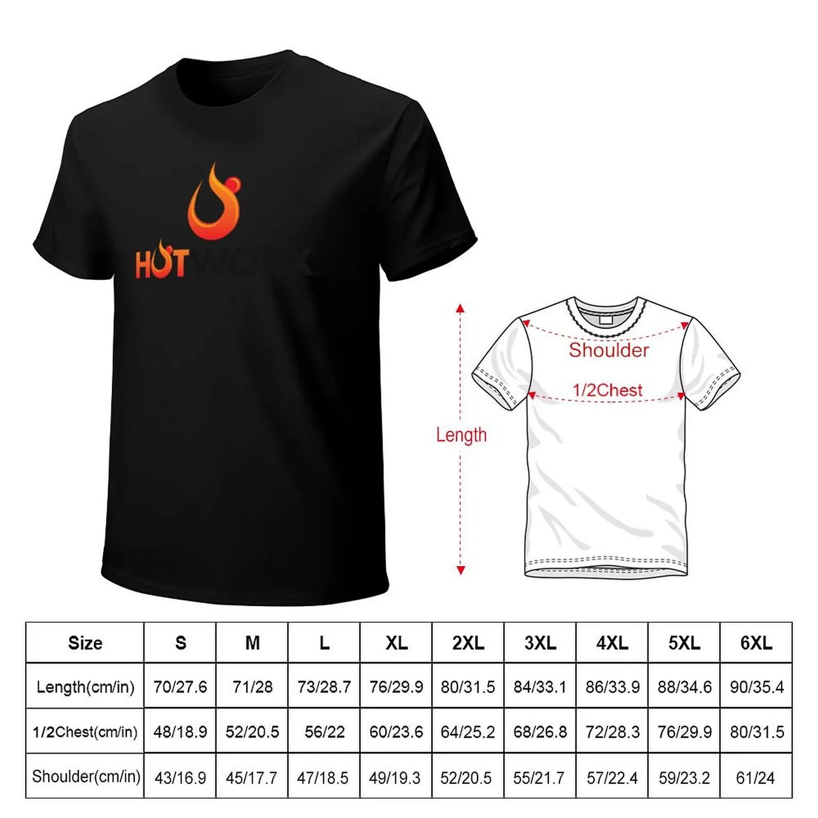 Фото Футболка HotWorx Hot Worx Gear, рубашка, товары, наклейка и т. д., персонализированная мужская футболка с рисунком лето 2020. №2