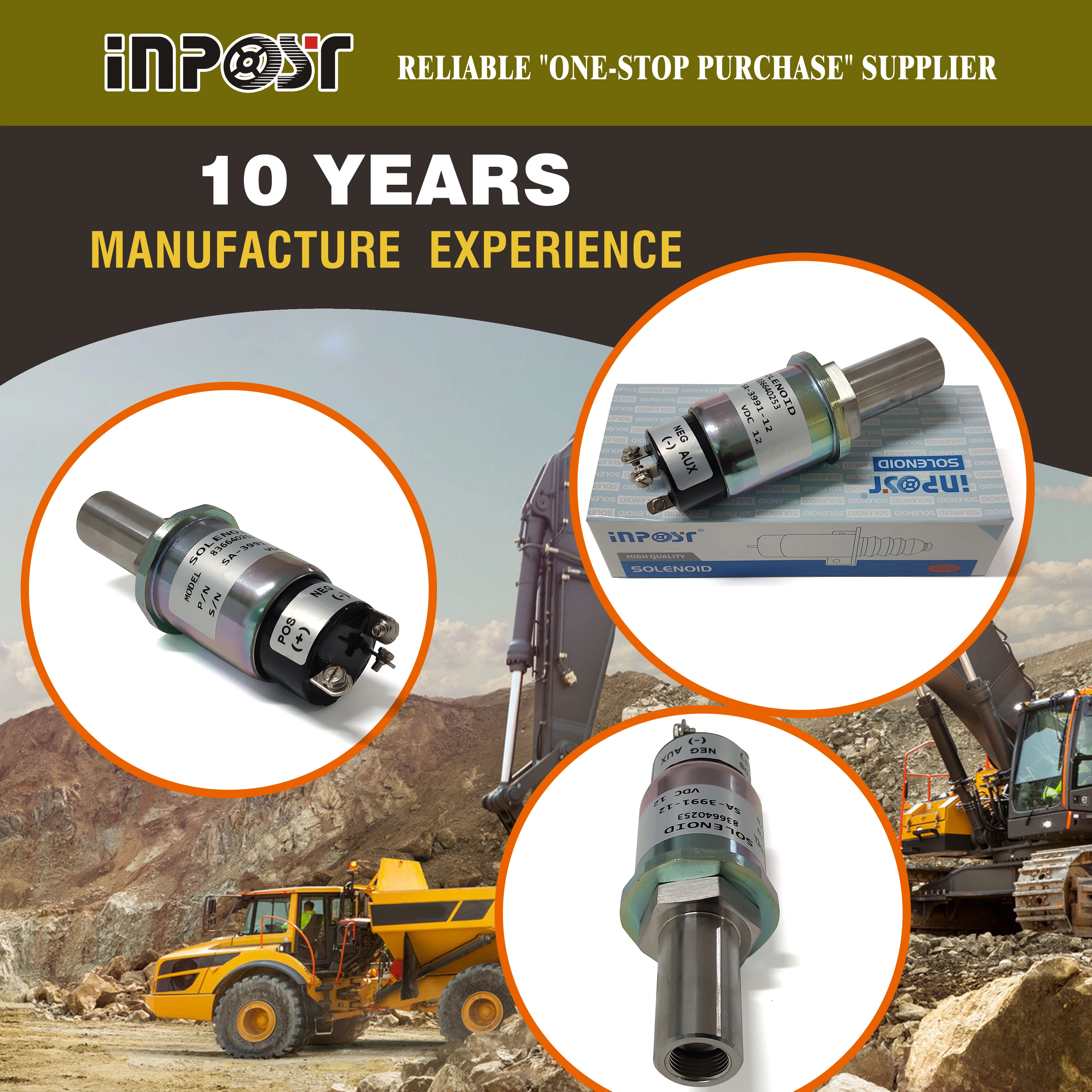 Для трактора SISU MF7250 MF7252 MF8160 634 620 SA-3991-12 SA-3991-24 836640253 836640254 Новый соленоид отключения подачи топлива (art.: 3920d128bc71e) - 3920d128bc71e