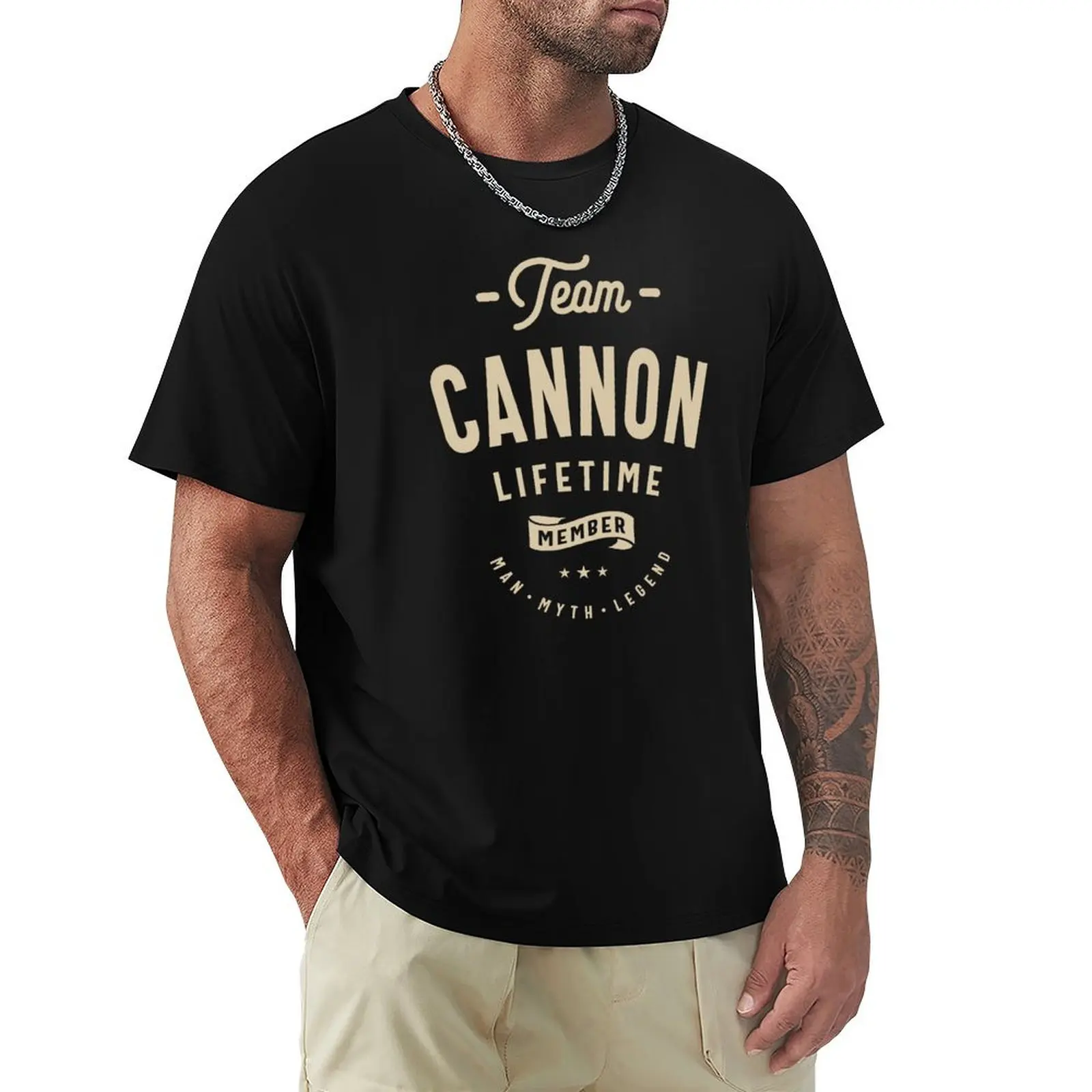 Пожизненный член Team Cannon - футболка с именем Cannon, роскошная одежда, забавные подарки, набор мужских футболок