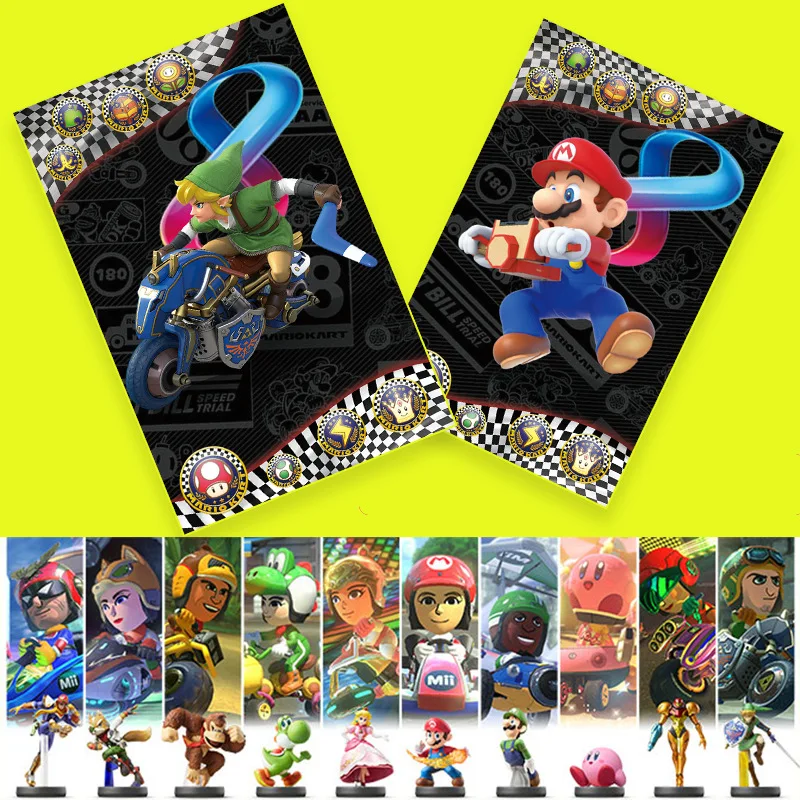 Фото Игры для аниме, карта для игры Super Mario balap Mariokart8 amibo Kartu, карта для игры в 8-ми Марио 3D kartu Dunia Jet 3 kartu NFC игровая Карта №2