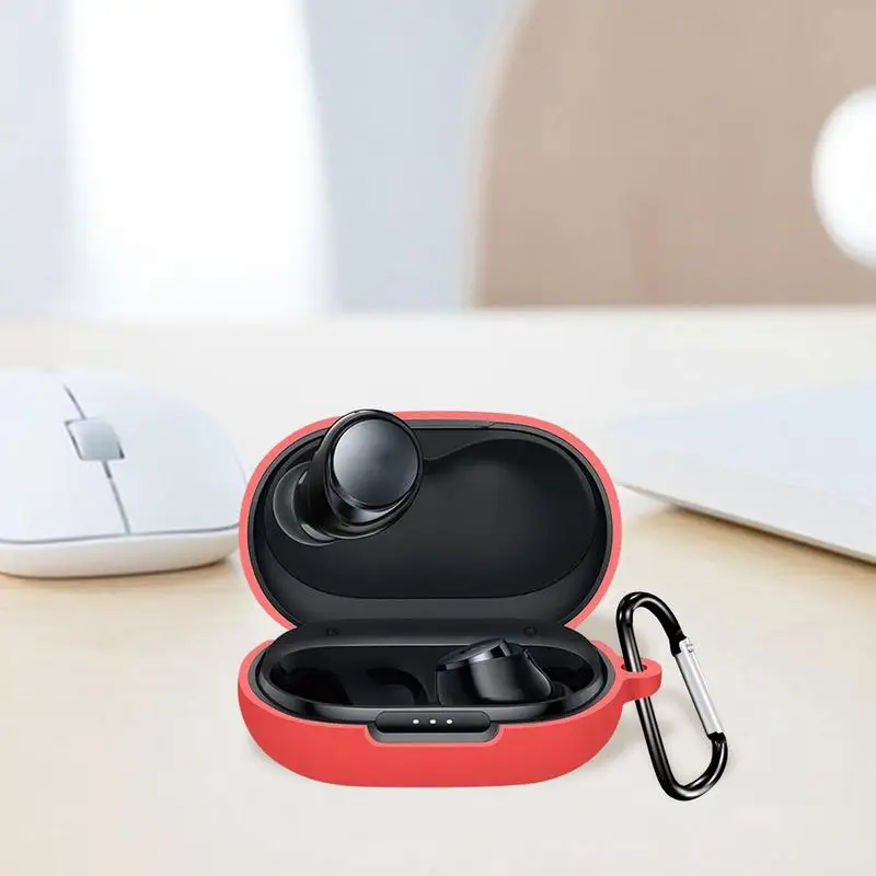 Фото Силиконовый защитный чехол для Anker Sound Core Space A40, беспроводные наушники с синими зубьями, пыленепроницаемый защитный чехол с крючком №4