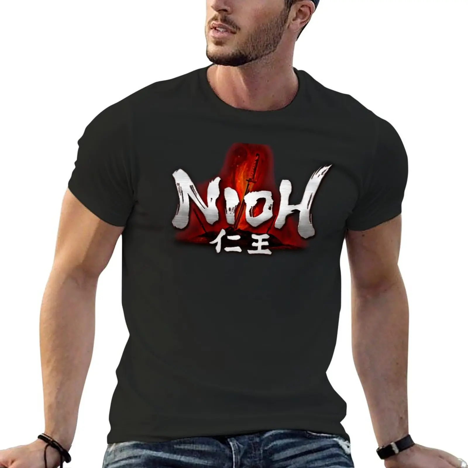 Футболка с логотипом HQ Nioh (эквактор), футболка с рисунком для мальчиков, футболка большого размера с животным принтом для мужчин