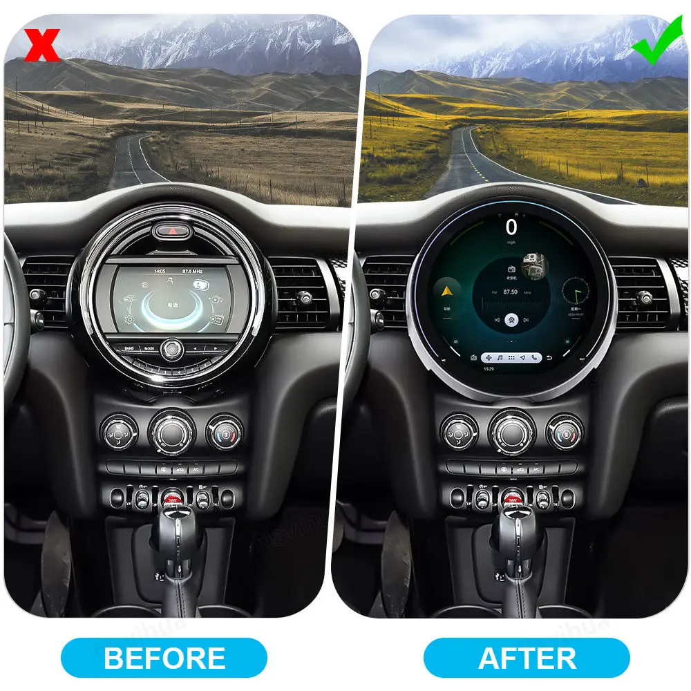 Фото Новый 11,7-дюймовый сенсорный экран Android GPS-навигация для BMW MINI F60 2014 2018, автомобильный радиоприемник, мультимедийный плеер на базе Android №5