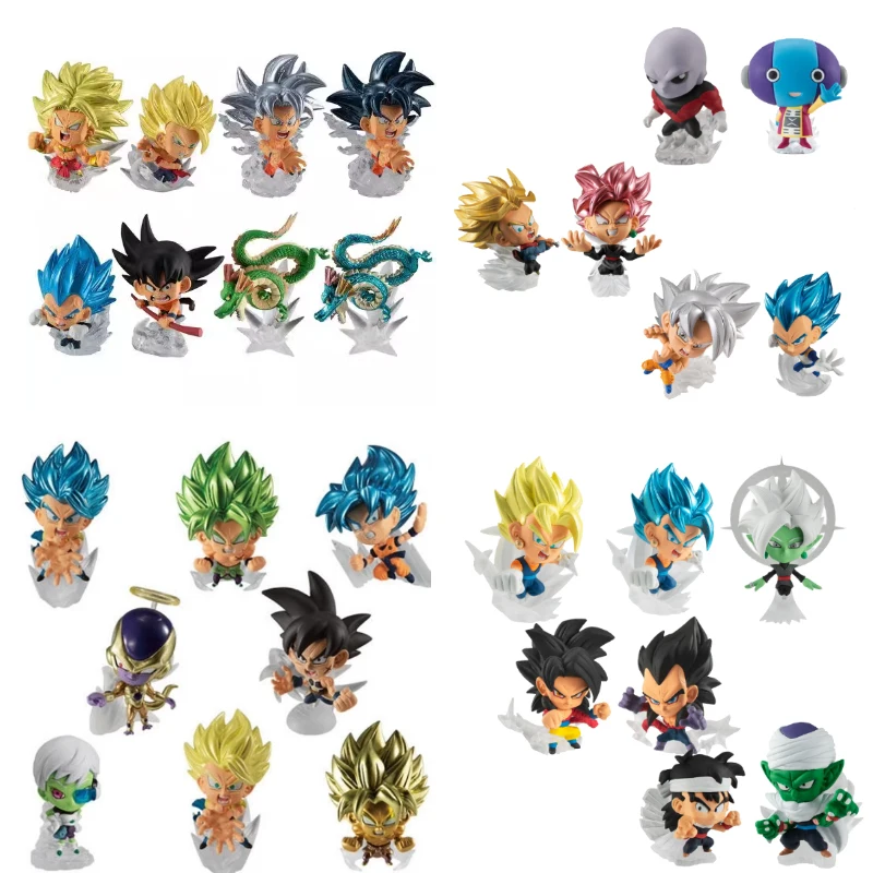 Dragon Ball Super Little Warriors Vol.1-2-3-5 — Гоку/Вегета/Гхан/Зено/Фриза (набор мини-фигурок)