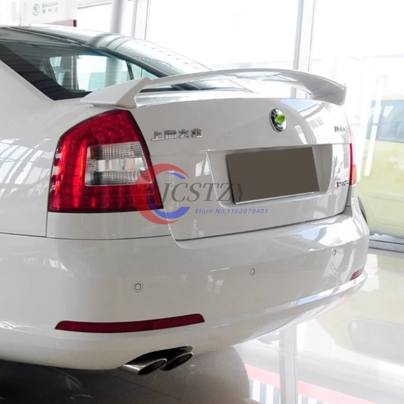 Фото Спойлер для Skoda Octavia RS Style 2006-2014 Kualitas Tinggi Bahan ABS Спойлер Belakang Warna Primer Sayap Bela №4