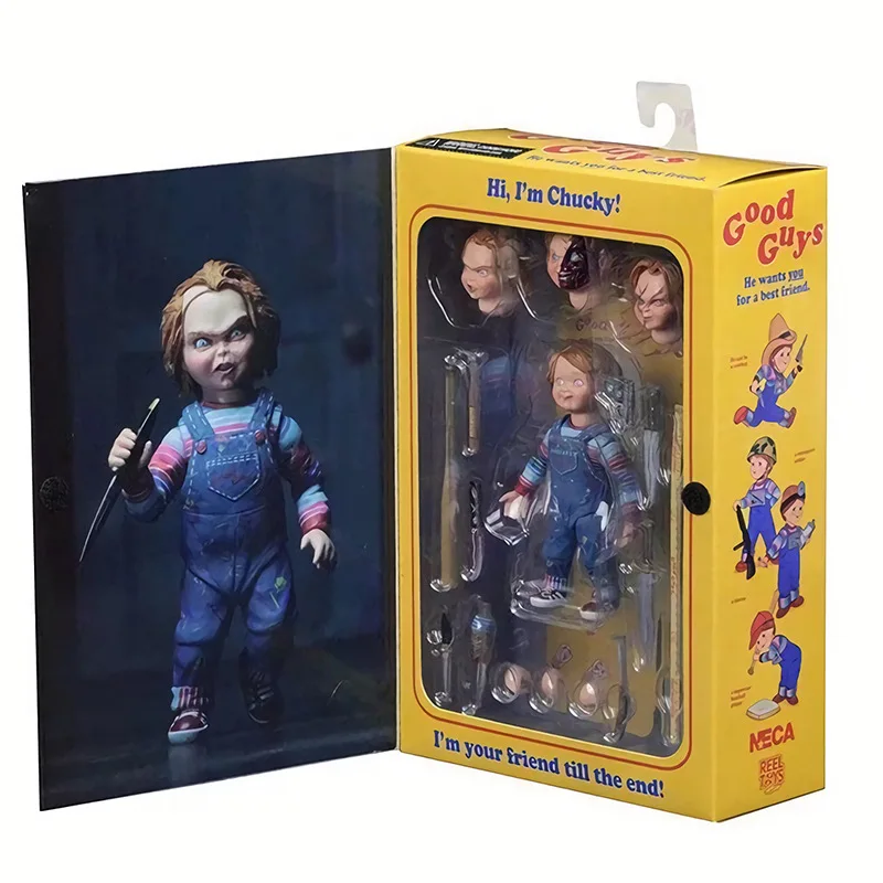 NECA Good Guys CHUCKY Childs Play Scary Ultimate Bride of Chucky ПВХ Фигурка Коллекционная модель игрушки Кукла ужасов в подарок 10 см