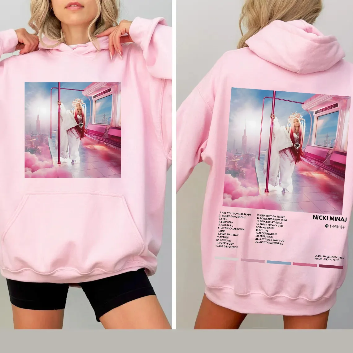 Толстовка с капюшоном Singer Nicki Minaj, новинка 2025 года, популярная толстовка в стиле хип-хоп с графическим принтом, одежда унисекс, одежда для взрослых Sudaderas Con Capucha, толстовка