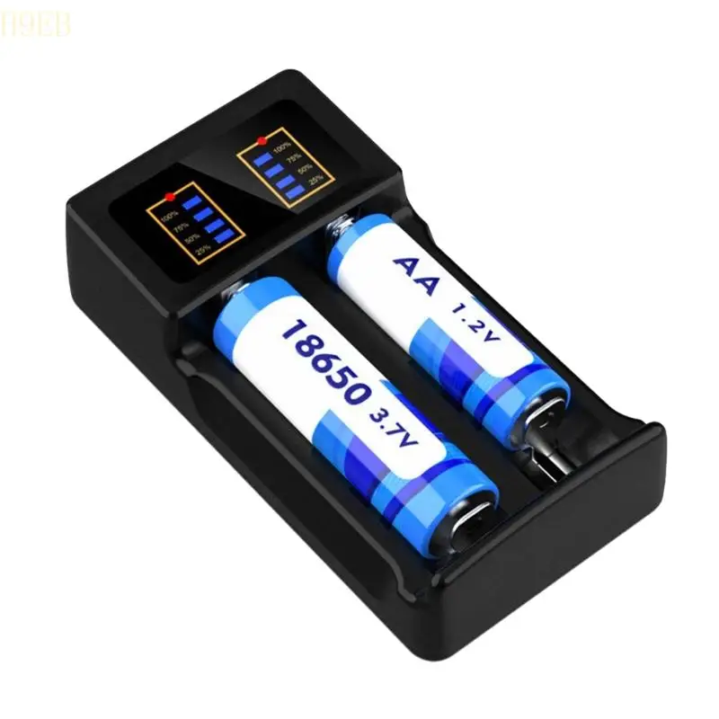 Фото H9EB Micro USB Type C 18650 ЖК -дисплей аккумуляторного зарядного устройства с системами защиты на 18650 21750 21700 Зарядное №5