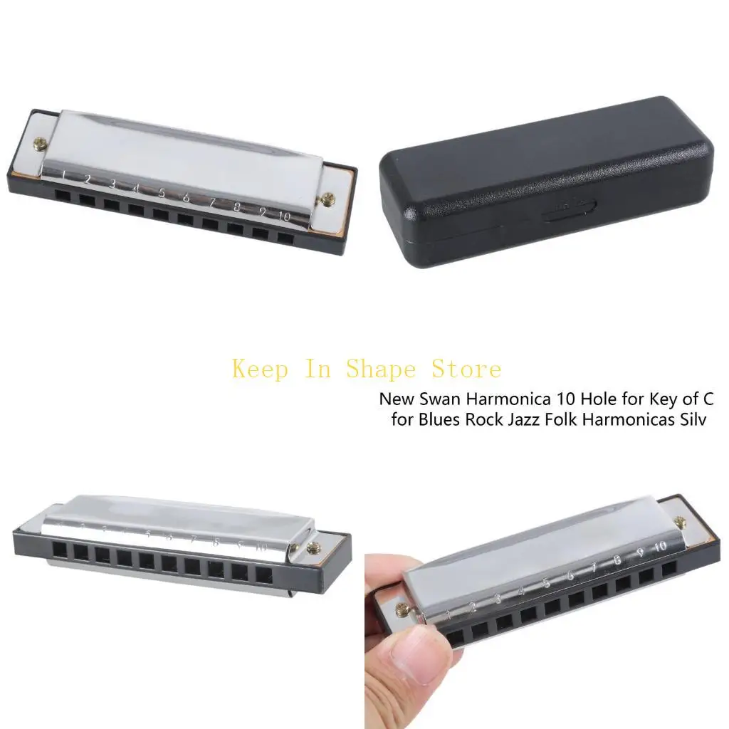 U1JC New Harmonica 10 лунка для ключа C для блюзового рок -джаза народная гармоника Silv