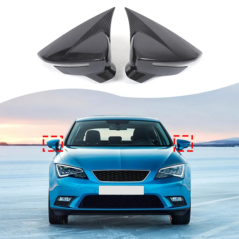 Для SEAT LEON MK3 2013-2019 IBIZA MK5 2017-2020 ABS углеродное волокно автомобильное боковое зеркало заднего вида аксессуары