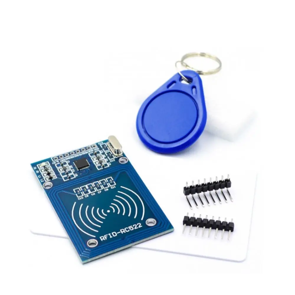 Фото Полный набор RC522 RFID беспроводной модуль прямоугольный 40 мм (1,57 дюйма) × 60 мм (2,36 дюйма) MFRC-522 антенный RFID-модуль MFRC-522 плата №2