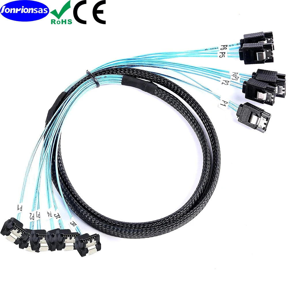 SATA-III кабель 6 шт./комплект-12Gbps-SATA 90-градусный прямоугольный кабель для замены для компьютера биткоина-сервера CD DVD привода Raid HDD
