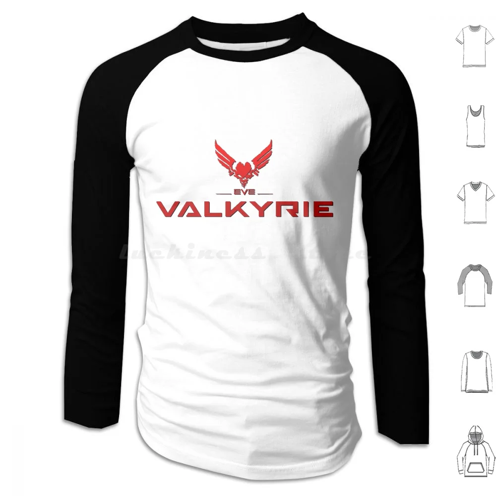 Женские толстовки с капюшоном Eve: Valkyrie, с длинным рукавом, с логотипом игры Valkyrie Oculus Rift, красные