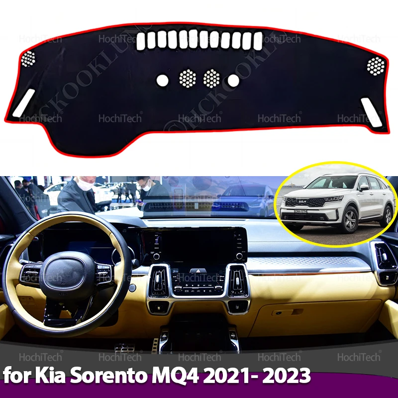 Для Kia Sorento MQ4 2021 2022 2023, чехол для приборной панели, противоскользящий коврик, защитный коврик, автомобильный солнцезащитный коврик, аксессуары для ковров
