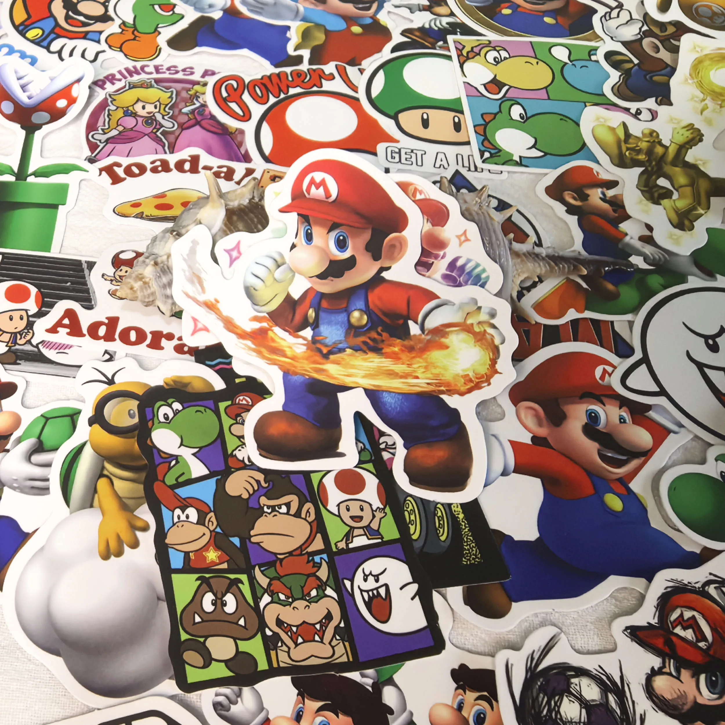 30 шт., аниме, наклейка с героями мультфильмов, Super Mario Bros, игра, скейтборд, велосипед, гитара, книга, ноутбук, телефон, мотоцикл, водонепроницаемая детская наклейка