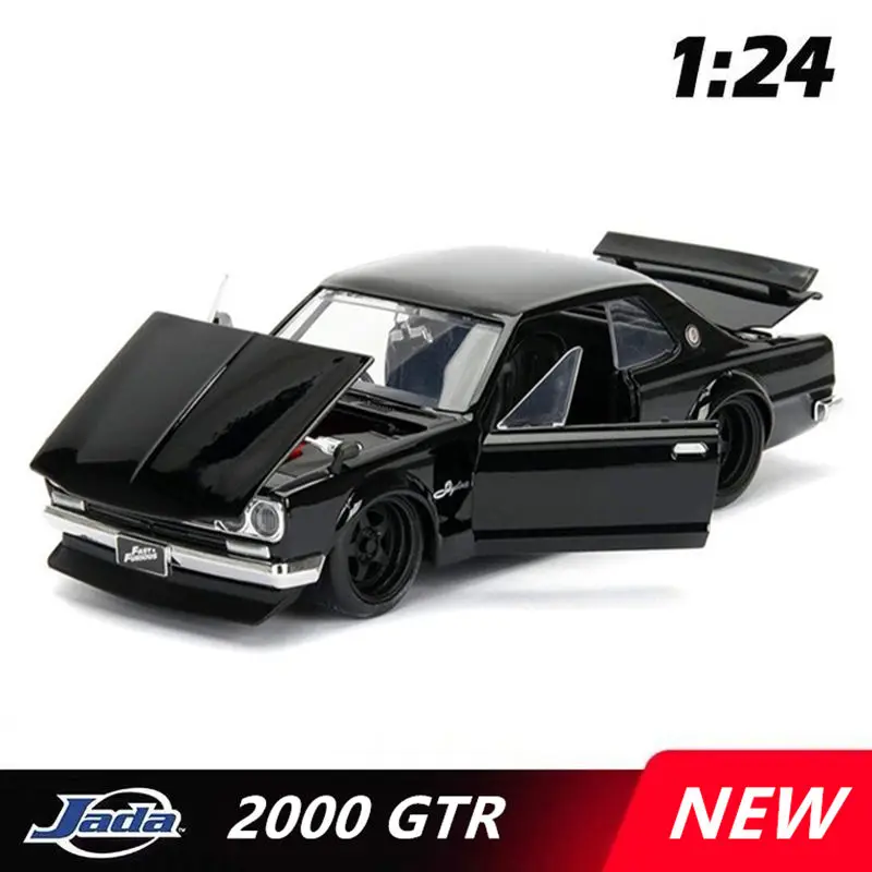 Фото 1:24 Niaasn Skyline 2000 GT-R, модель спортивного автомобиля из сплава, литая под давлением мышечная гоночная машина, модель автомобиля, высокая имитация, детская игрушка в подарок №3